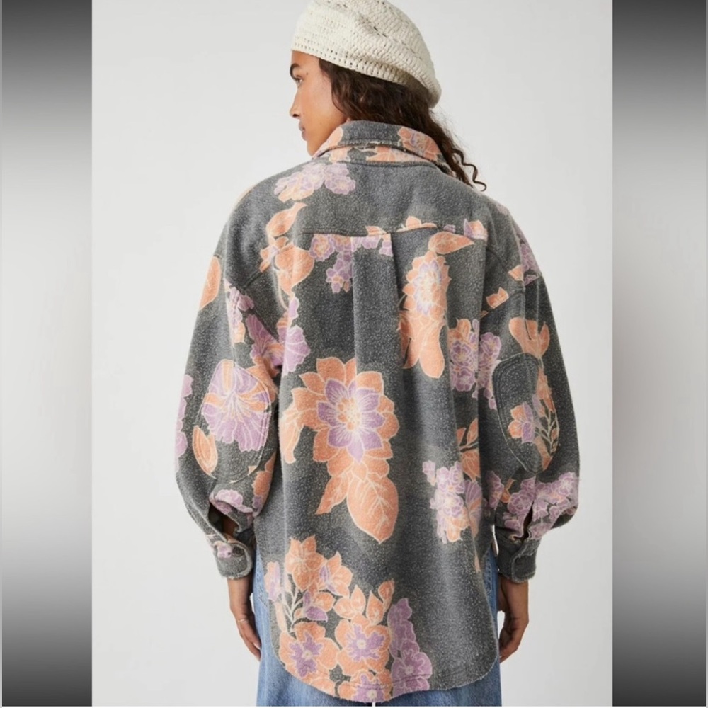 🔥HP🔥Free People  RUBY JACKET CHARCOAL COMBO - Brand New With Tags $178 Retail - Picture 3 of 11